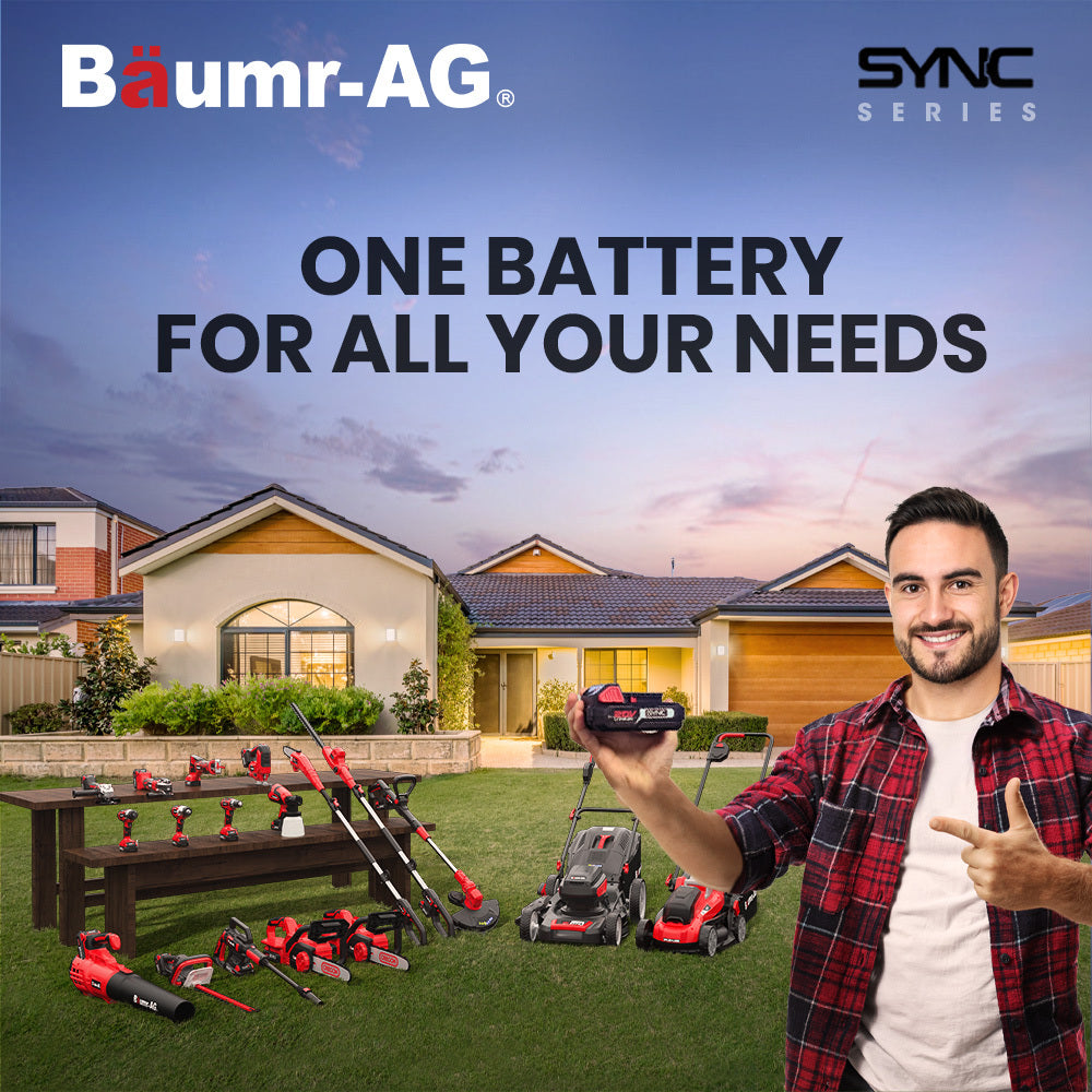 BAUMR-AG LN3 20V SYNC Cordless 2in1 Line Trimmer & Lawn Edger, with Battery and Charger Kit, Adjustable head, Guide Wheel - Image 9