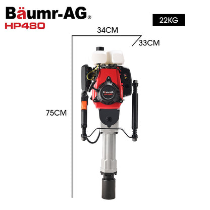 BAUMR-AG HP480 55cc 4-Stroke Petrol Post Driver, with 2 Piling Socket Sleeves - Image 9