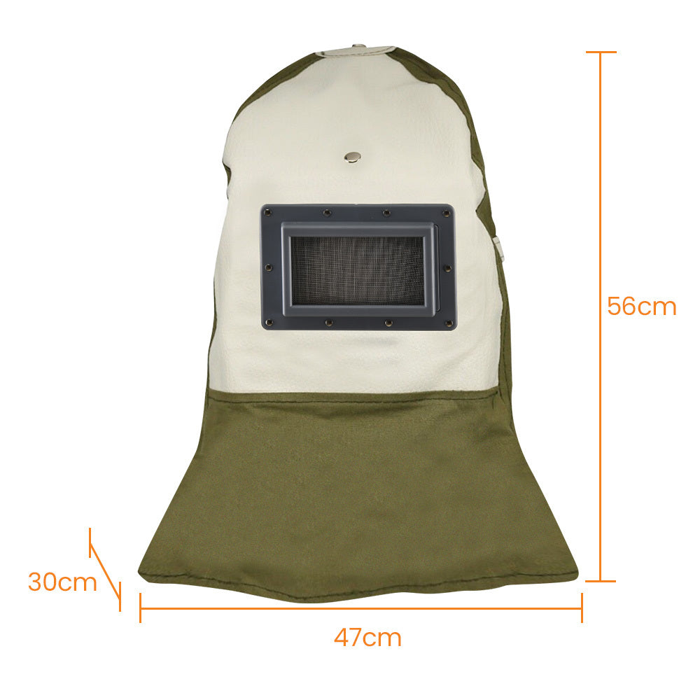 Unimac Sandblasting Safety Hood, Built-in Hard Hat, Abrasive Sand Blasting PPE Equipment - Image 2