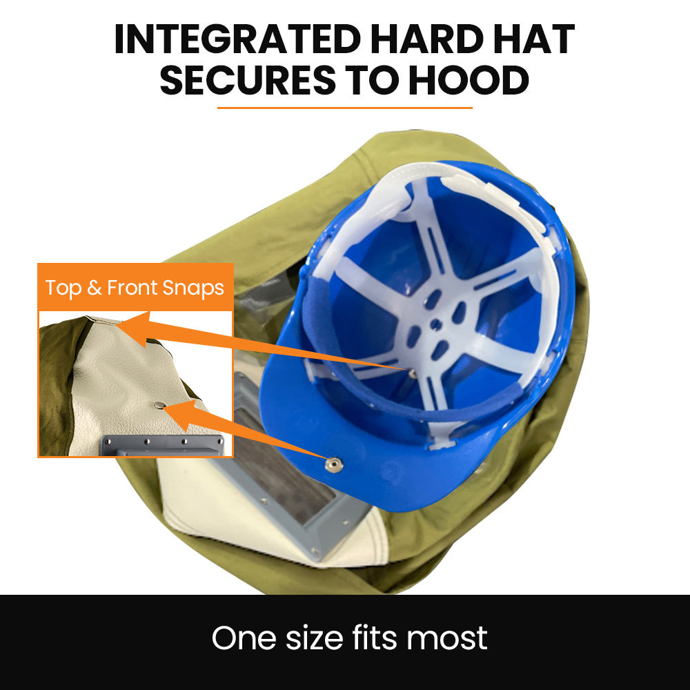 Unimac Sandblasting Safety Hood, Built-in Hard Hat, Abrasive Sand Blasting PPE Equipment - Image 4