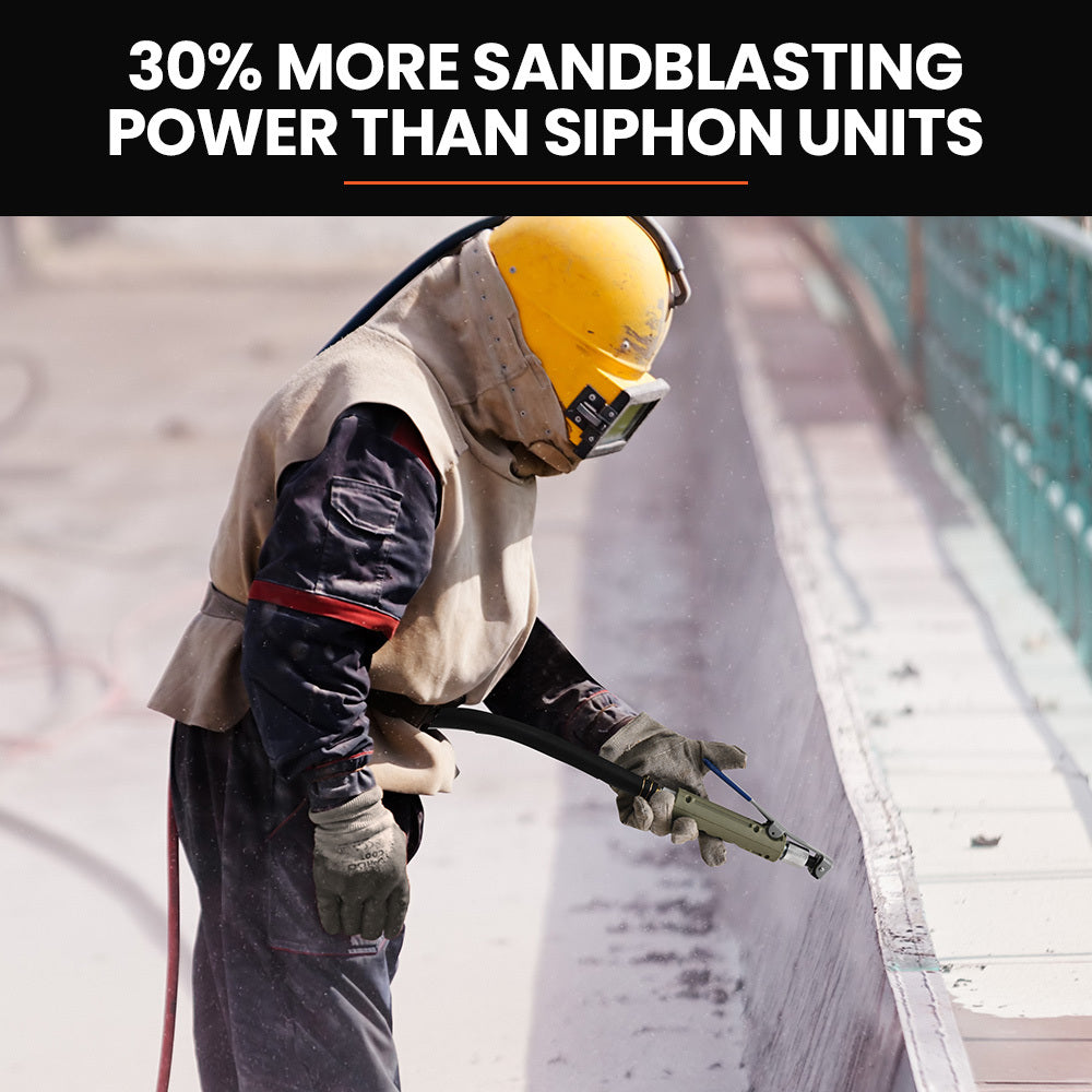 UNIMAC 38L Sandblasting Tank, Pressurised Design with Sandblast Gun Set with Hose - Image 8