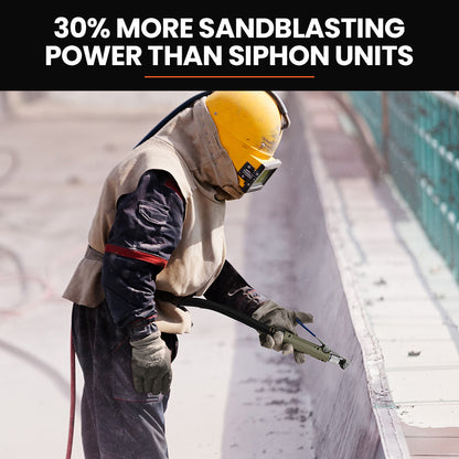 UNIMAC 38L Sandblasting Tank, Pressurised Design with Sandblast Gun Set with Hose - Image 8