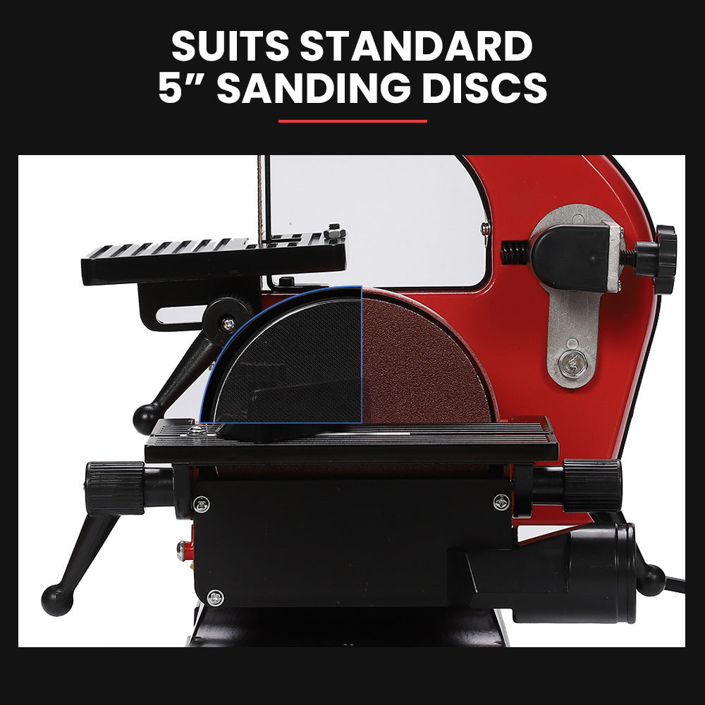 BAUMR-AG Bench Vertical Belt and Disc Sander Combo, 25mm Linisher, 125mm Sanding Disc, Brushless Motor, Dust Collection Ports - Image 9