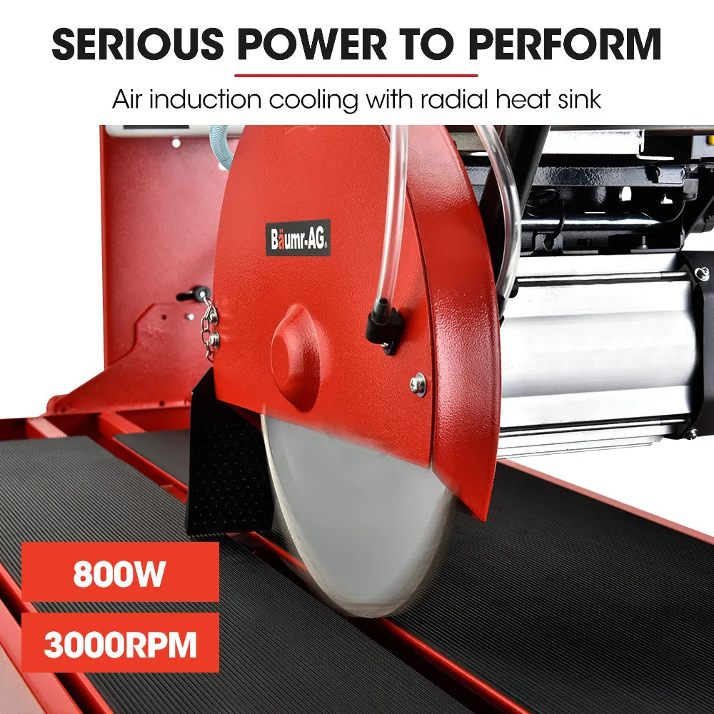 BAUMR-AG 800W Electric Tile Saw Cutter with 200mm (8") Blade, 720mm Cutting Length, Side Extension Table - Image 2