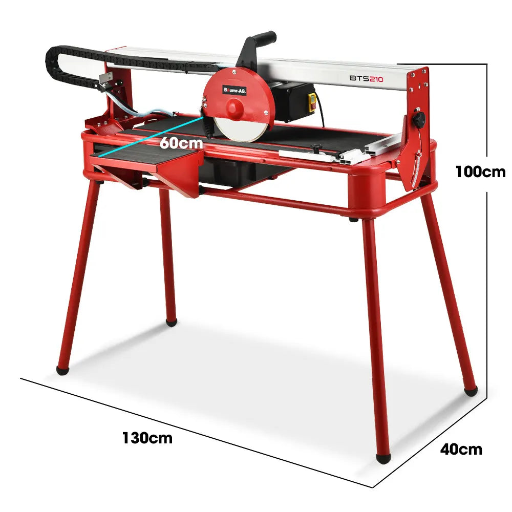 BAUMR-AG 800W Electric Tile Saw Cutter with 200mm (8") Blade, 720mm Cutting Length, Side Extension Table - Image 6