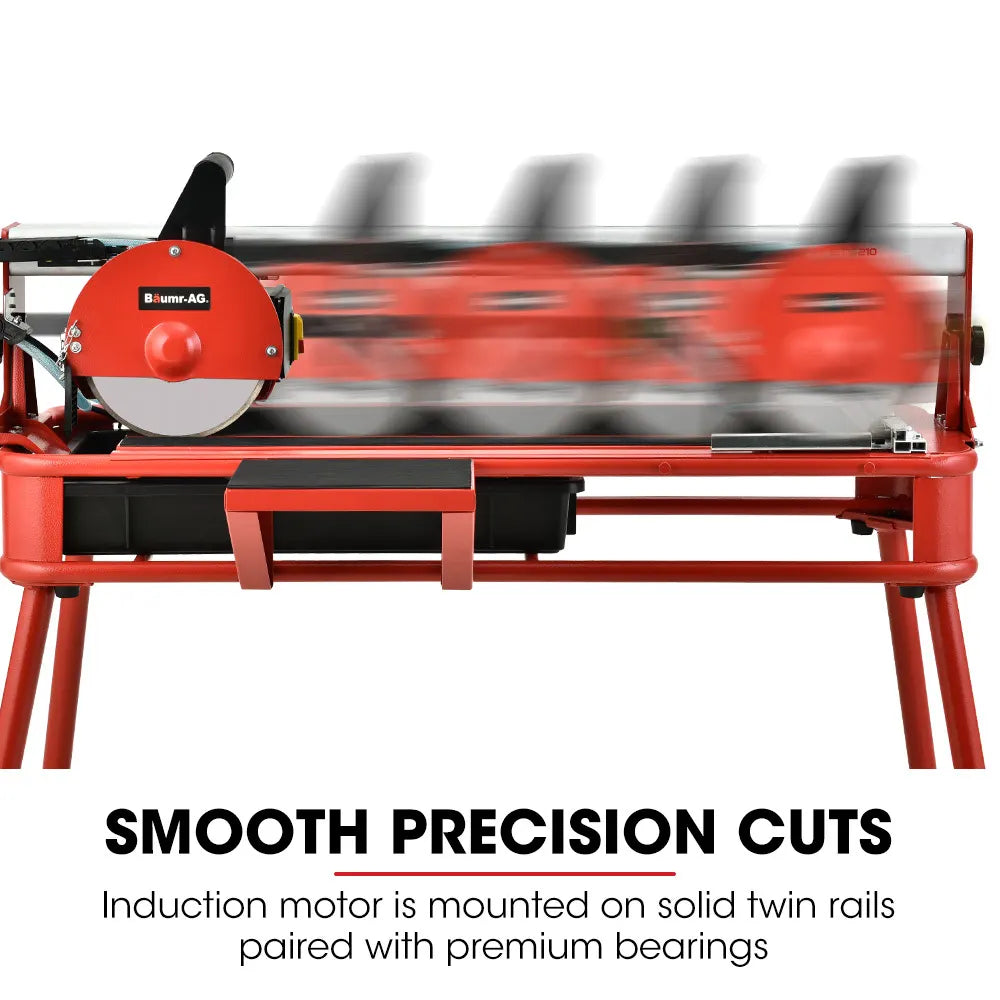 BAUMR-AG 800W Electric Tile Saw Cutter with 200mm (8") Blade, 720mm Cutting Length, Side Extension Table - Image 7