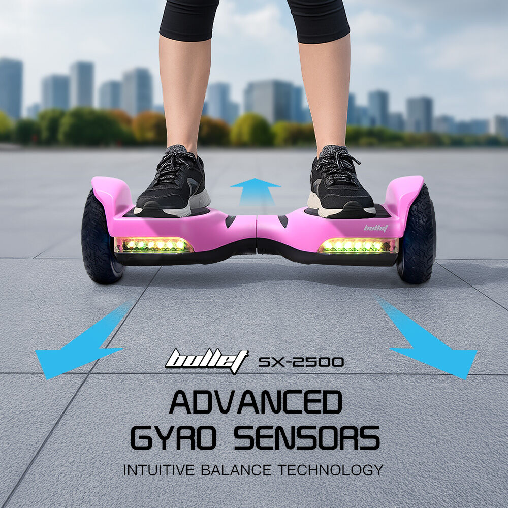 BULLET SX-2500 Hoverboard Scooter, 500W Brushless, UL Certified, AU Compliant, 6.5-inch Off-Road Style Tyres, Superior Self Balancing System, LED Lights, Pink - Image 2