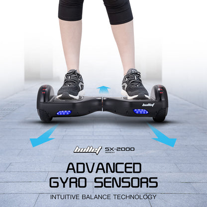 BULLET SX-2000 Hoverboard Scooter, 500W Brushless, UL Certified, AU Compliant, Superior Self Balancing System, LED Lights, Black - Image 4