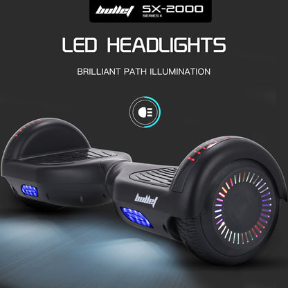 BULLET SX-2000 Hoverboard Scooter, 500W Brushless, UL Certified, AU Compliant, Superior Self Balancing System, LED Lights, Black - Image 5