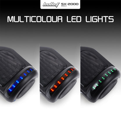 BULLET SX-2000 Hoverboard Scooter, 500W Brushless, UL Certified, AU Compliant, Superior Self Balancing System, LED Lights, Black - Image 7