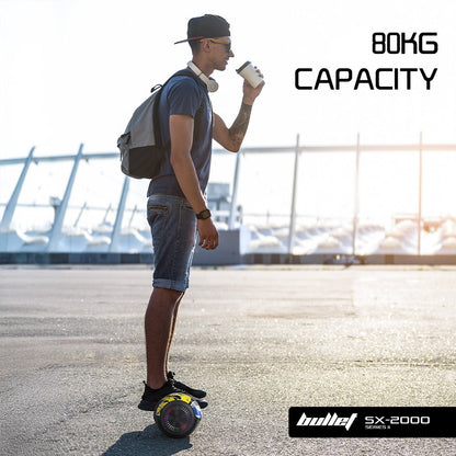 BULLET SX-2000 Hoverboard Scooter, 500W Brushless, UL Certified, AU Compliant, Superior Self Balancing System, LED Lights, Hip Hop Design - Image 7