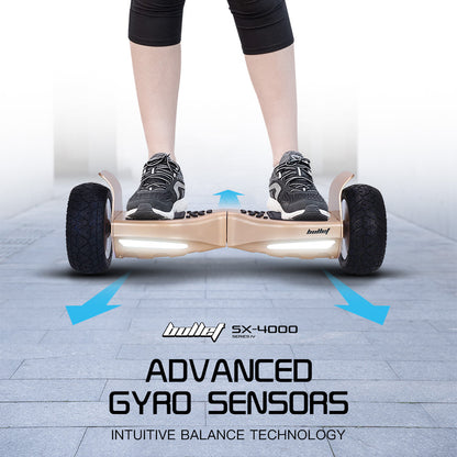 BULLET SX-4000 Hoverboard Scooter, 700W Brushless, UL Certified, AU Compliant, 8.5" Wheels, Superior Self Balancing System, LED Lights, Carry Bag, Bronze - Image 4