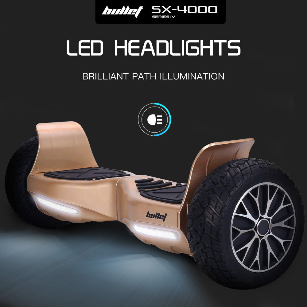 BULLET SX-4000 Hoverboard Scooter, 700W Brushless, UL Certified, AU Compliant, 8.5" Wheels, Superior Self Balancing System, LED Lights, Carry Bag, Bronze - Image 5