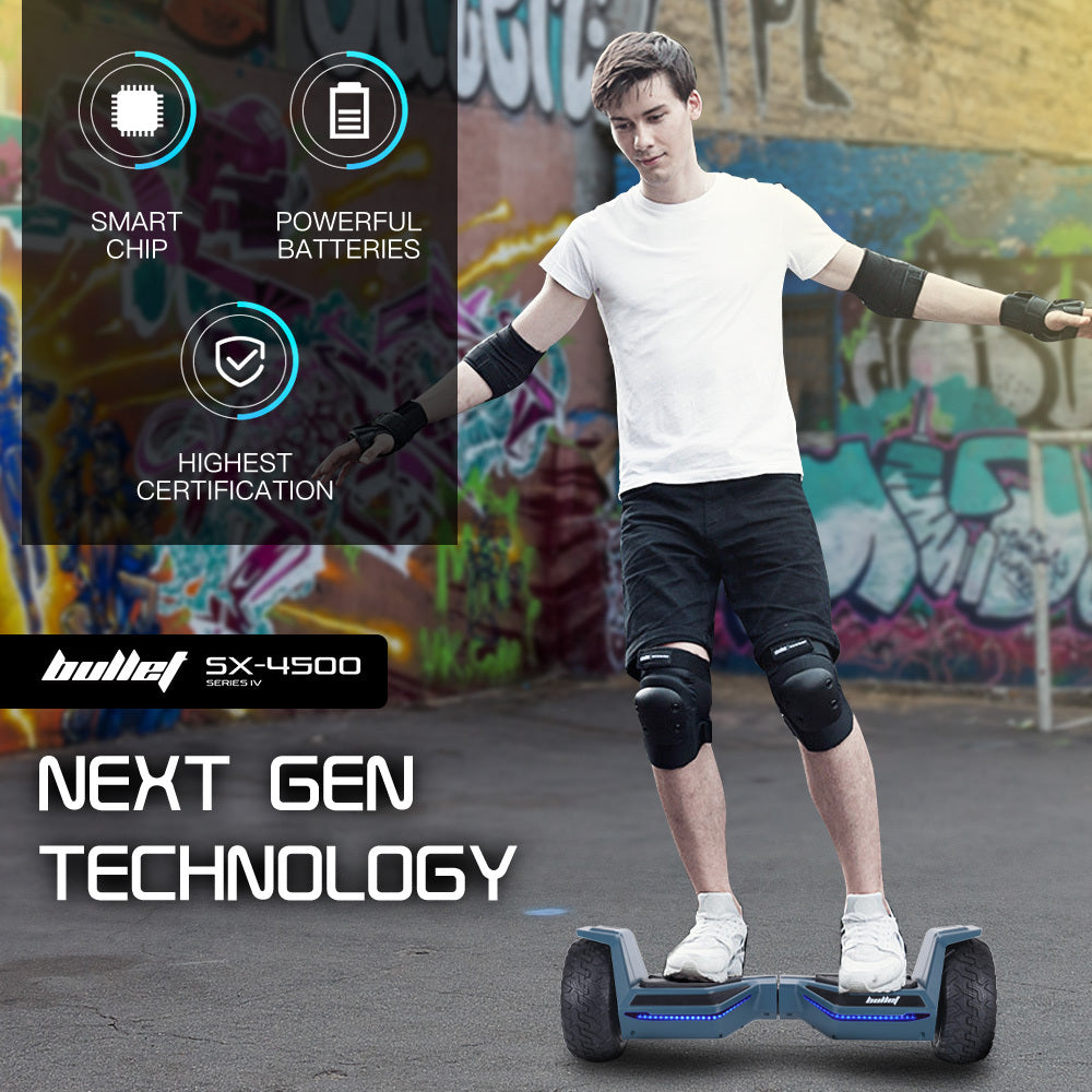 BULLET SX-4500 Hoverboard Scooter, 700W Brushless, UL Certified, AU Compliant, 8.5" Wheels, Superior Self Balancing System, LED Lights, Carry Bag, Navy Blue - Image 3