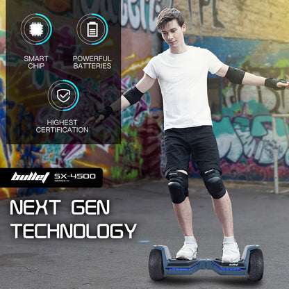 BULLET SX-4500 Hoverboard Scooter, 700W Brushless, UL Certified, AU Compliant, 8.5" Wheels, Superior Self Balancing System, LED Lights, Carry Bag, Navy Blue - Image 3