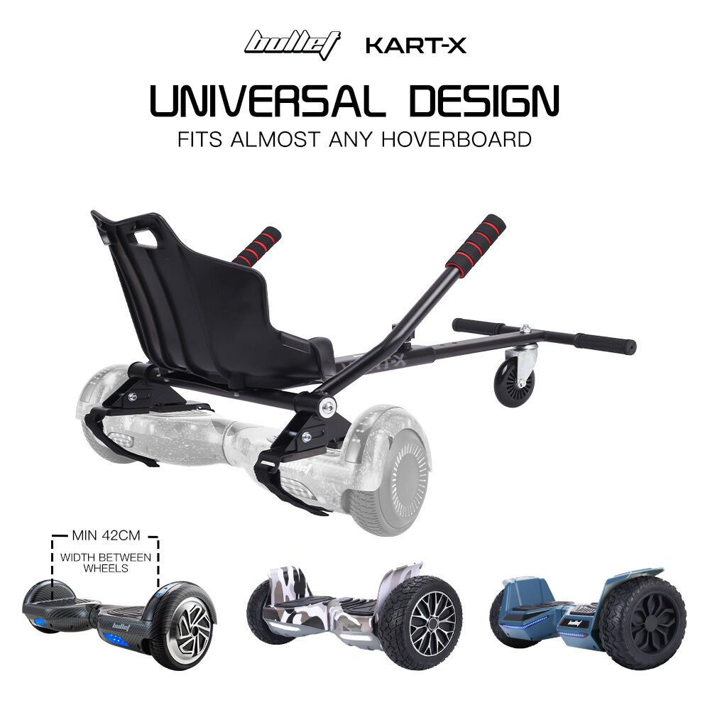 BULLET KART-X Hoverboard Seat Attachment, for 6.5" 8" 10" models, Adjustable Length Frame - Image 3