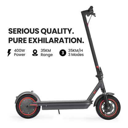 ALPHA Urban 10 Electric Scooter, 35km/h, Suspension, 35km Range, 10-Inch Wheels, Brushless Motor, Free APP, Motorised Commuter eScooter for Adults, Grey - Image 3