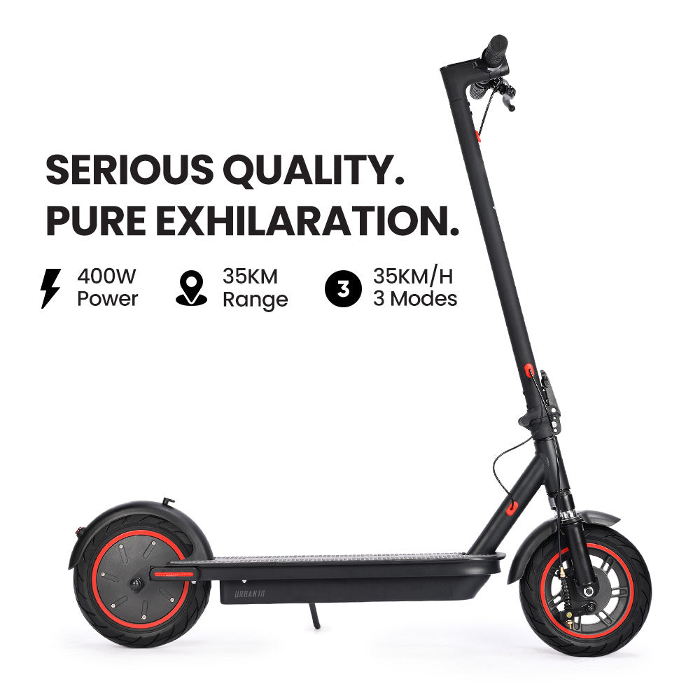 ALPHA Urban 10 Electric Scooter, 35km/h, Suspension, 35km Range, 10-Inch Wheels, Brushless Motor, Free APP, Motorised Commuter eScooter for Adults, Black - Image 3