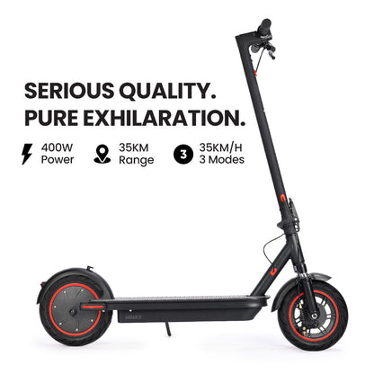 ALPHA Urban 10 Electric Scooter, 35km/h, Suspension, 35km Range, 10-Inch Wheels, Brushless Motor, Free APP, Motorised Commuter eScooter for Adults, Black - Image 3