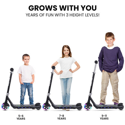 ROVO KIDS WhizKid Electric Scooter, Ages 5-11, Adjustable Height, AU Compliant, Lithium Battery, Brushless Motor, Black - Image 4