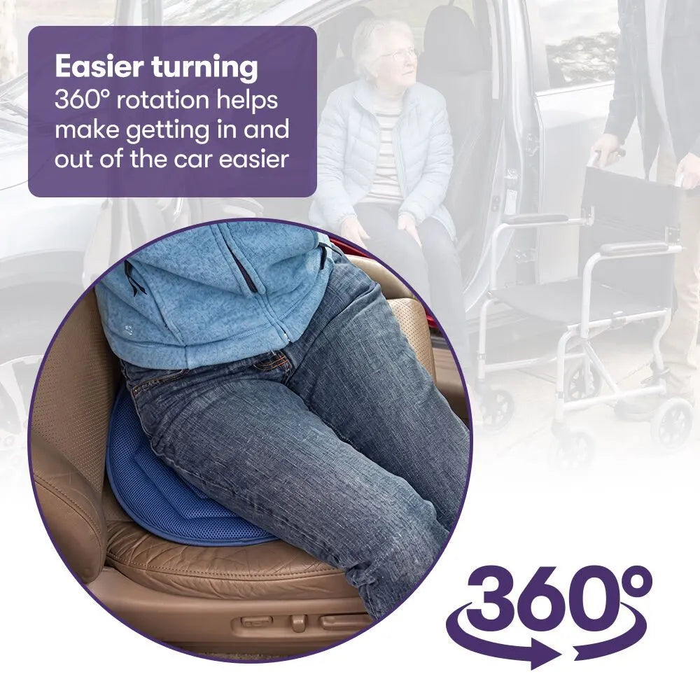 EQUIPMED 360° Swivel Car Seat Cushion, Blue - Image 2