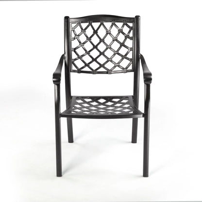 Fiji Metal Outdoor Dining chair with cushions (1 pair) - Image 2