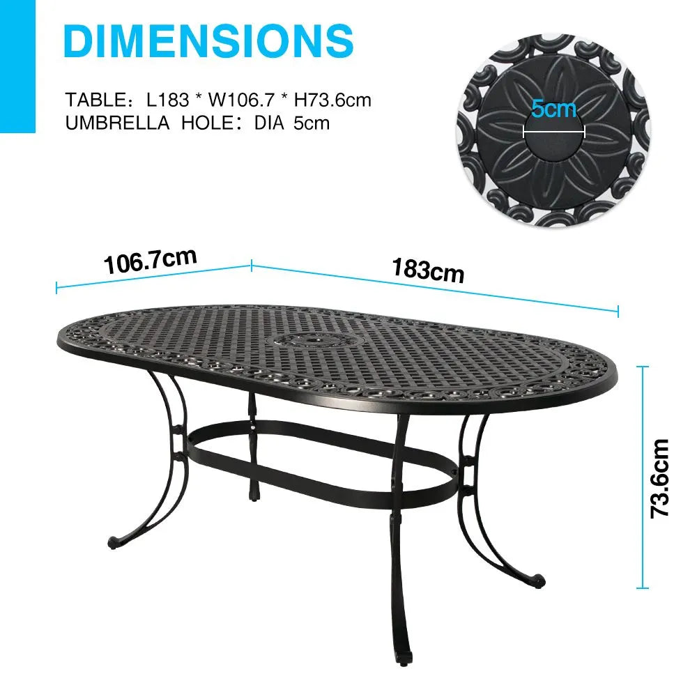 Fiji oval dining table - Image 2