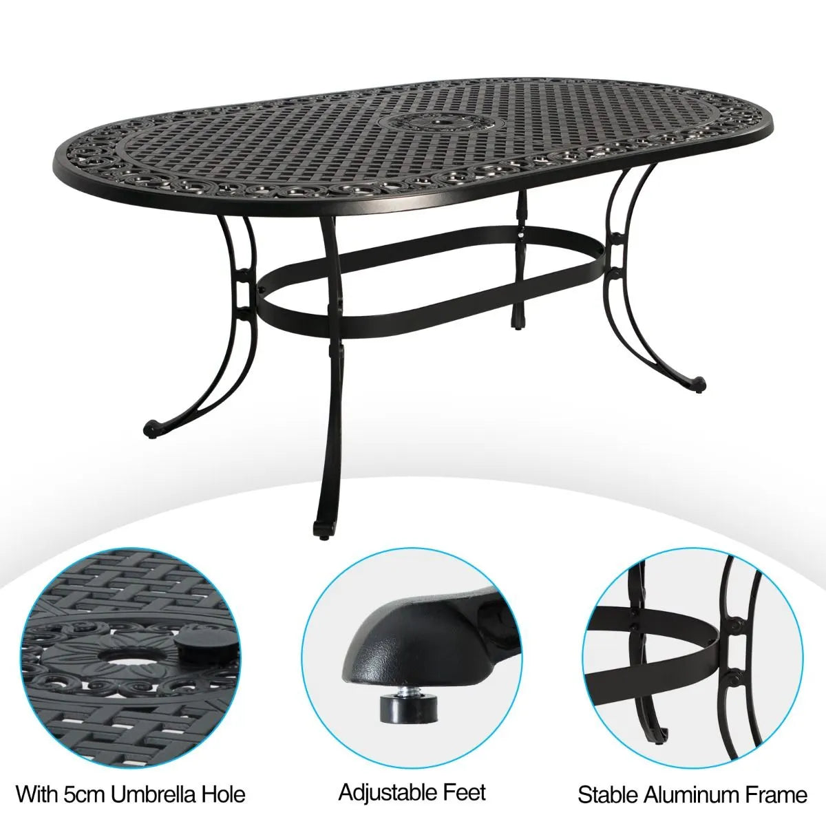 Fiji oval dining table - Image 3