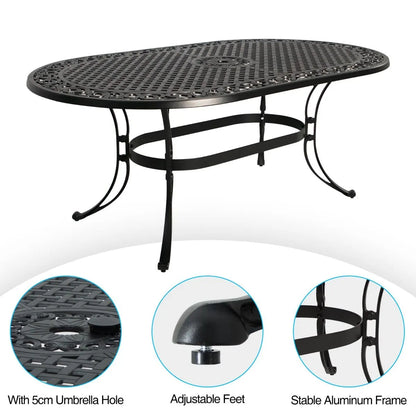 Fiji oval dining table - Image 3