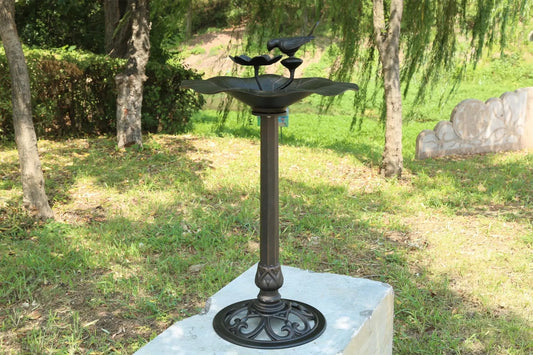 Lotus bird bath Bronze - Image 3