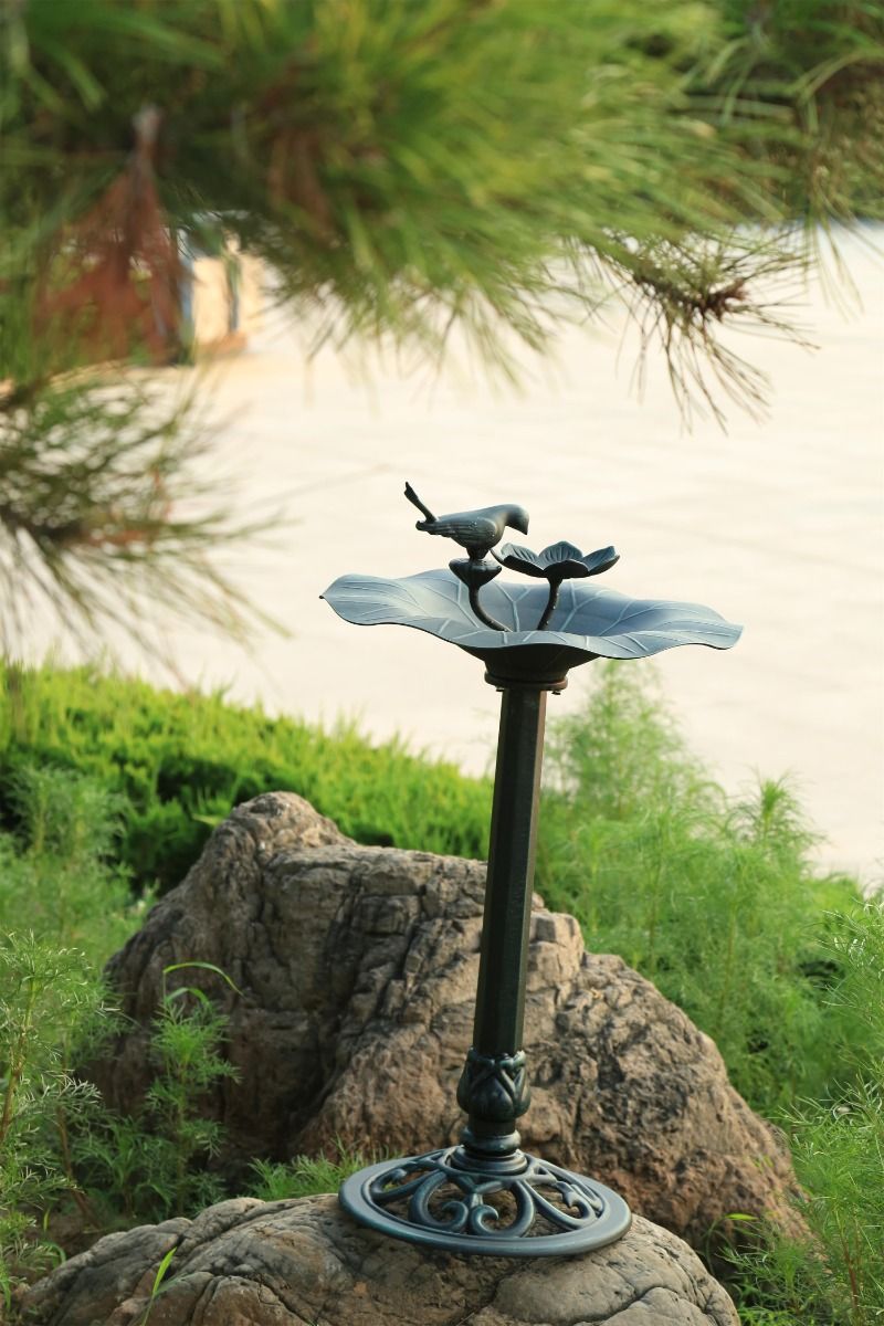 Lotus bird bath Dark Green - Image 3
