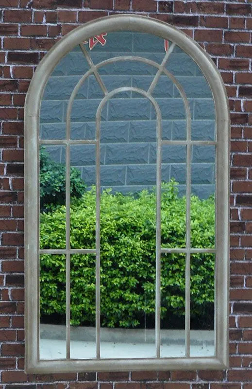Large Garden Arched Window Mirror - Image 2