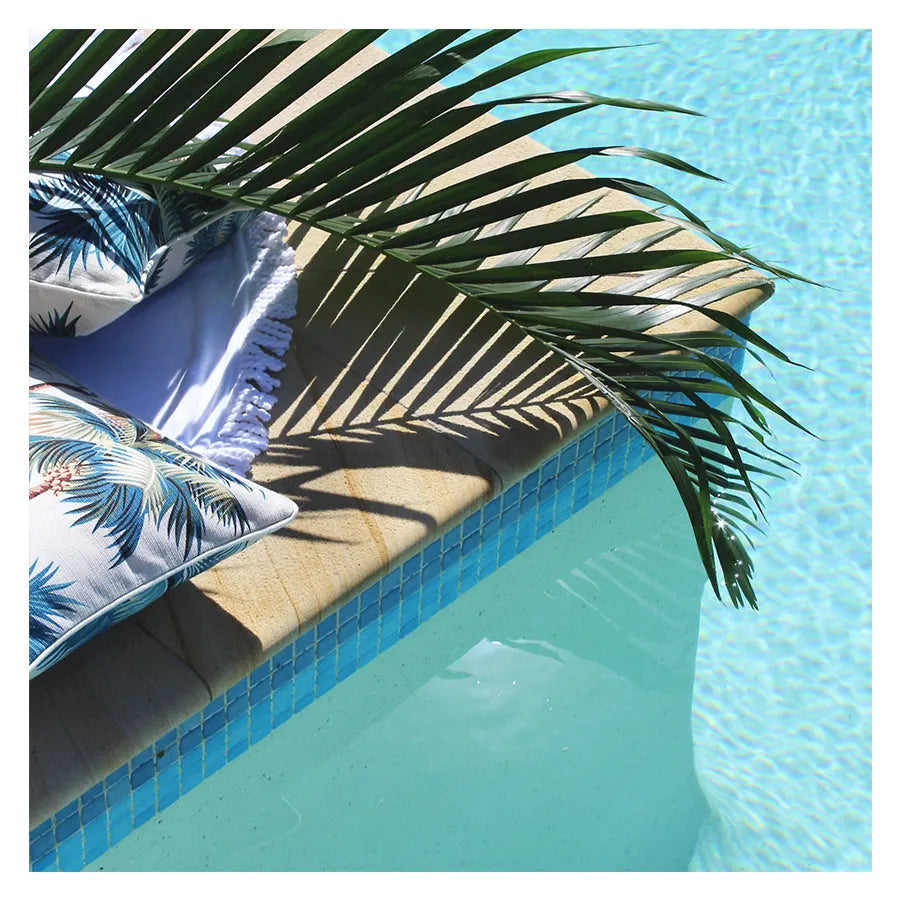 Cushion Cover-With Piping-Palm Trees White-45cm x 45cm - Image 8