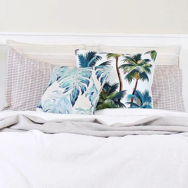 Cushion Cover-With Piping-Palm Trees White-45cm x 45cm - Image 5