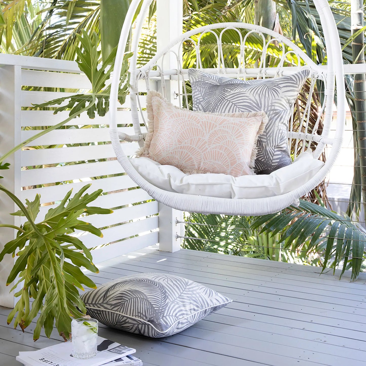 Cushion Cover-With Piping-Seminyak Smoke-60cm x 60cm - Image 2