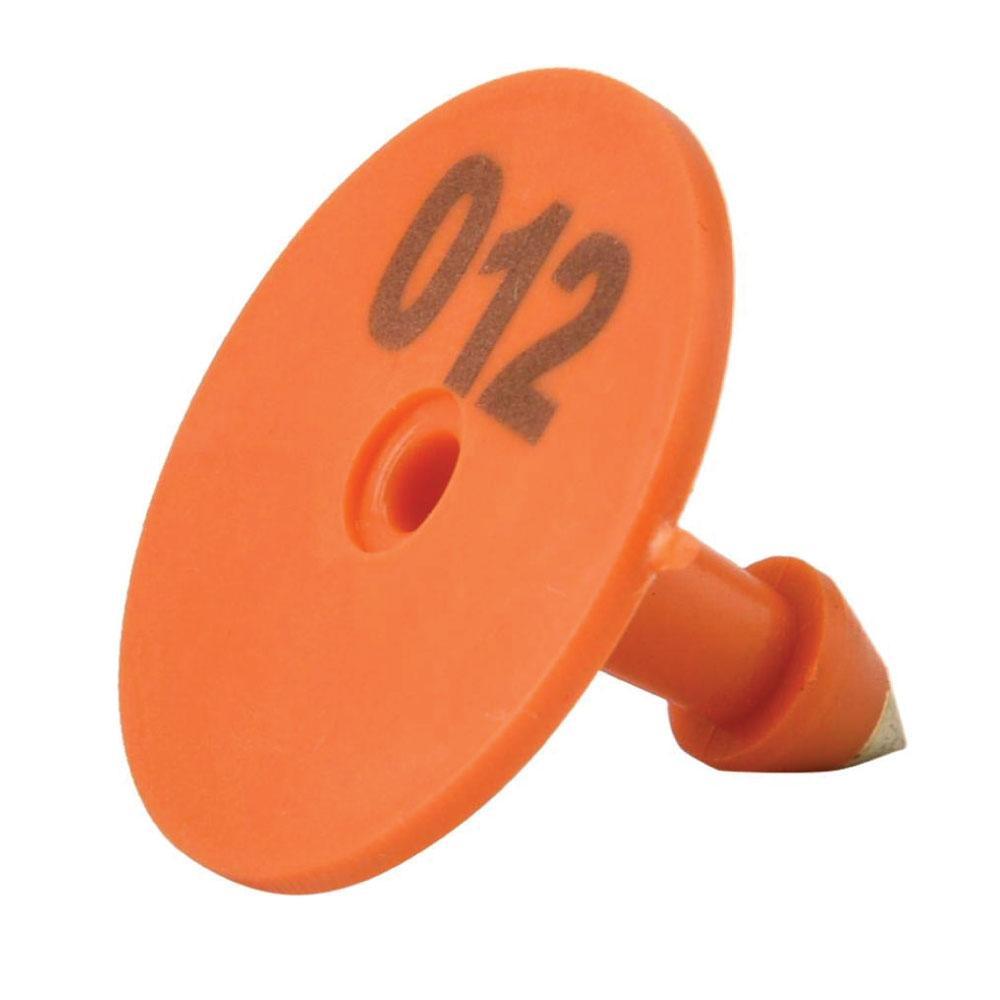 1-100 Cattle Number Ear Tag Set - Round Orange Pig Sheep Goat Livestock Label - Image 2