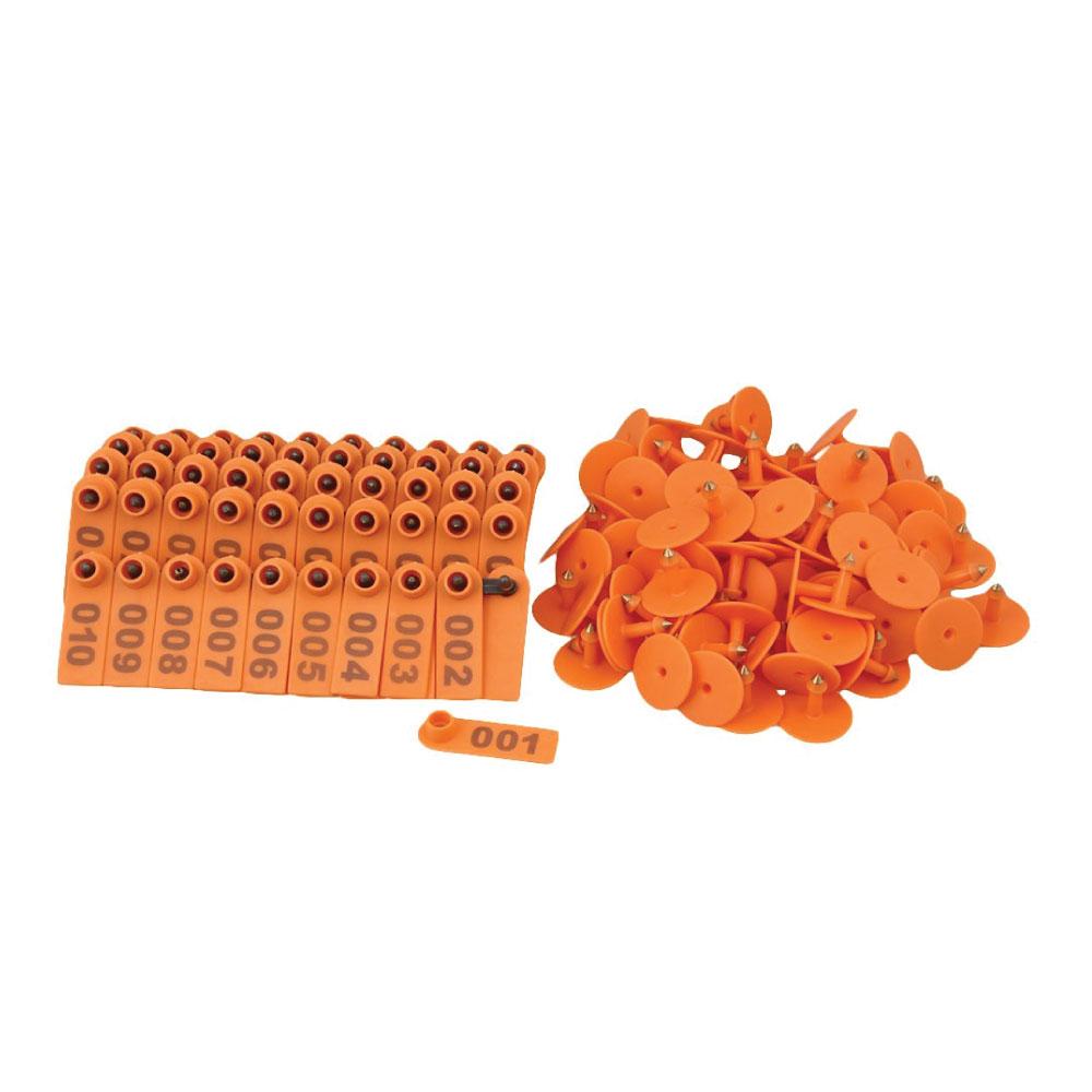 1-100 Cattle Number Ear Tag 5x2cm Set - Orange Mini Pig Sheep Livestock Label - Image 2