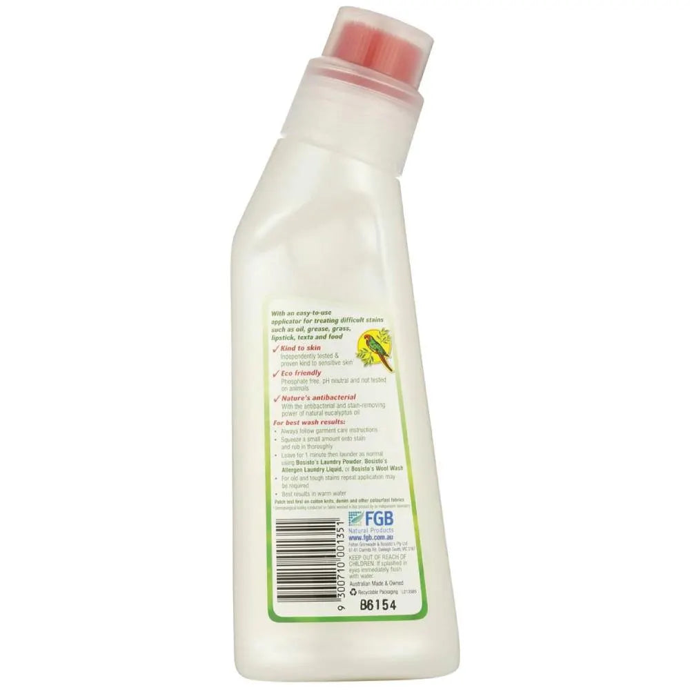 200ml Pre-Wash Stain Remover Bosisto's Natural Eco Eucalyptus Oil Grease Grass - Image 2