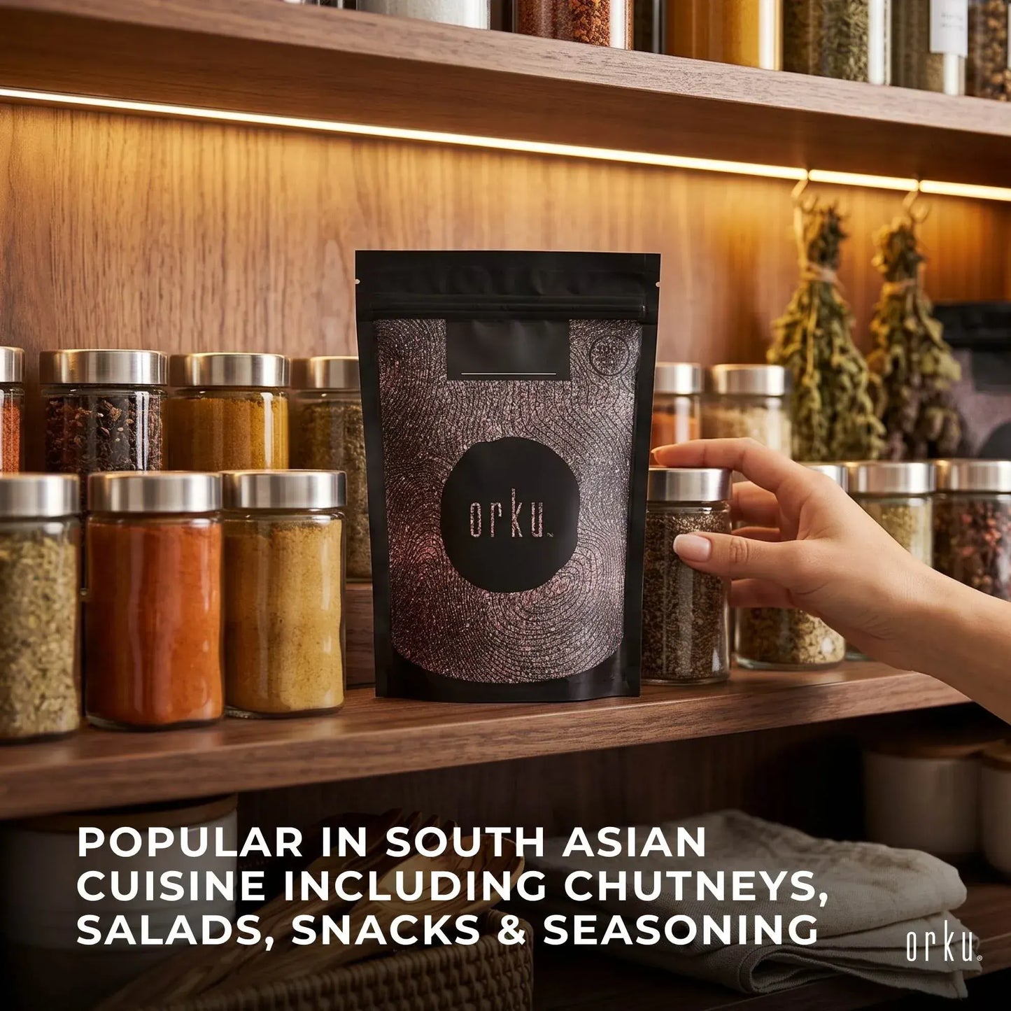 Orku 100g Himalayan Black Salt Cooking Kala Namak Vegan Seasoning - Image 5