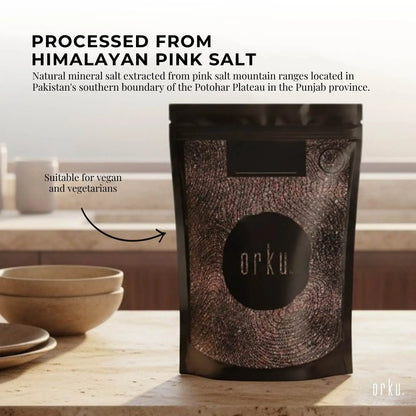 Orku 400g Himalayan Black Salt Cooking Kala Namak Vegan Seasoning - Image 3