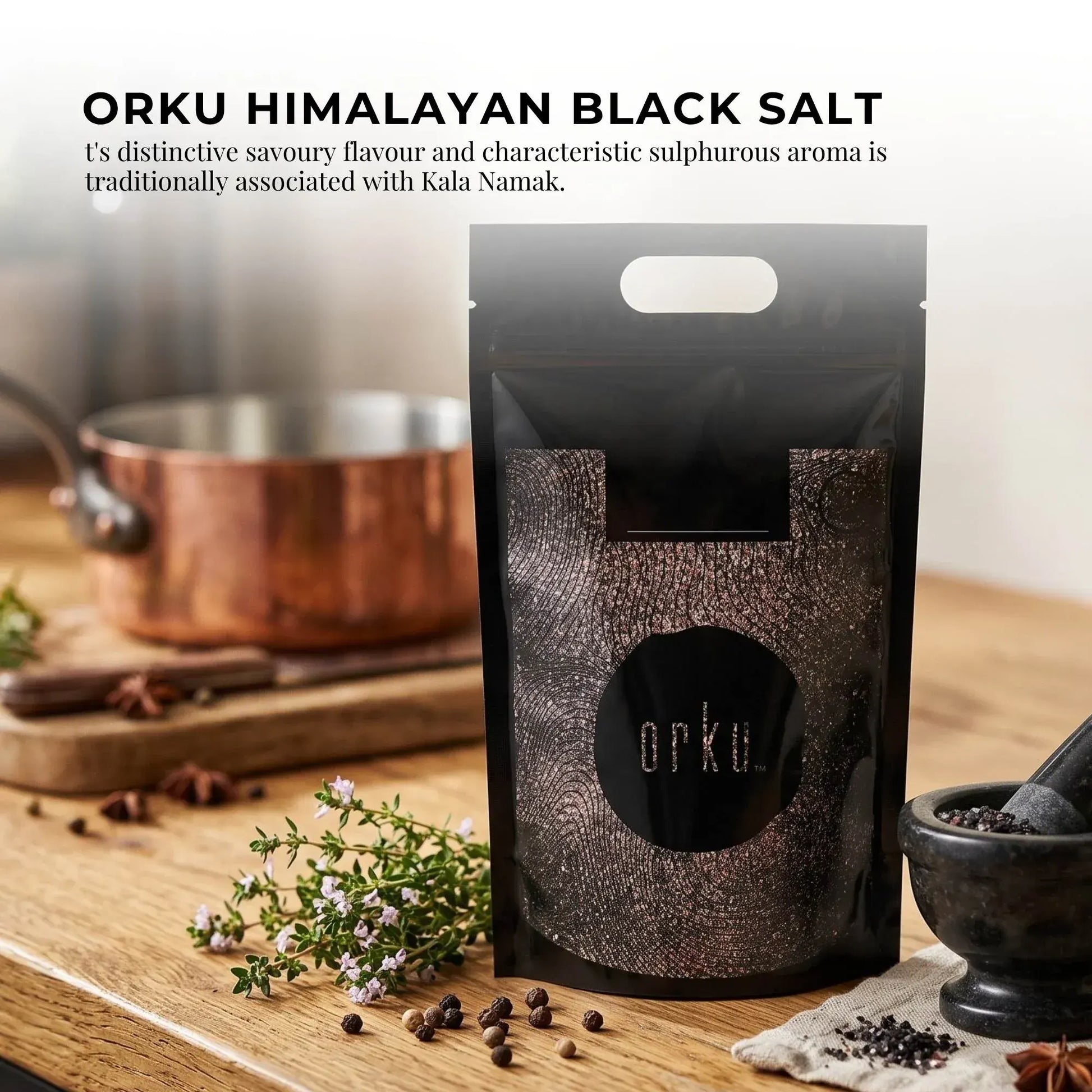 Orku 20Kg Himalayan Black Salt Cooking Kala Namak Vegan Seasoning - Image 2