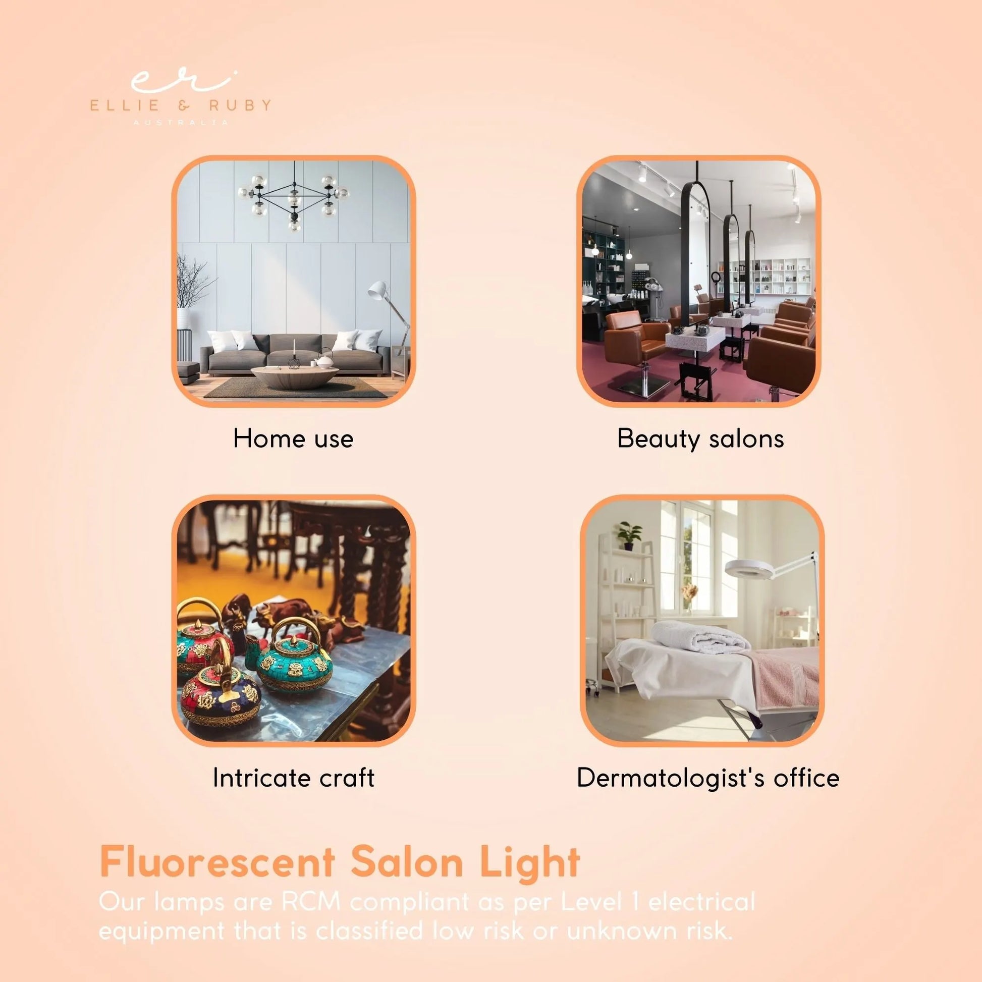 Ellie & Ruby 5x Magnifying Floor Lamp - Glass Lens Light and Wheeled Stand White - Image 6