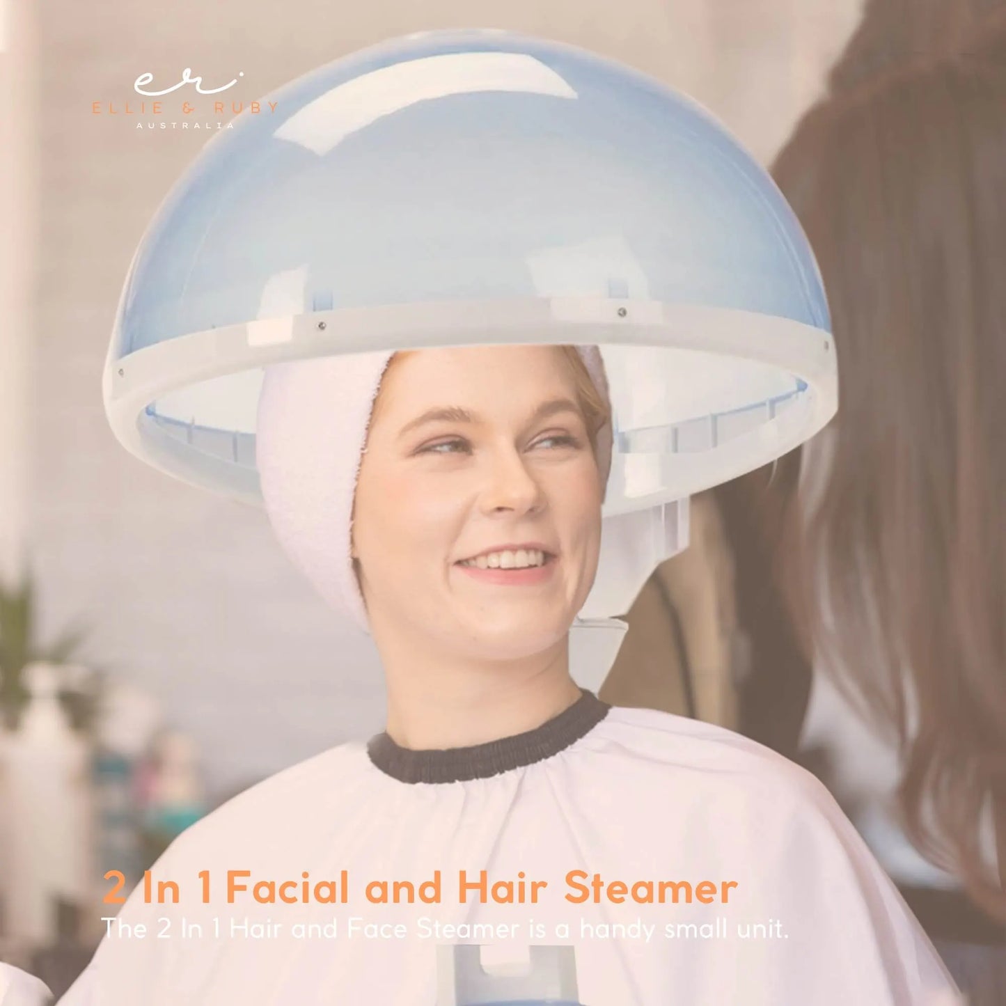Ellie & Ruby 2-in-1 Facial Hair Steamer Ozone Steam Machine Portable Tabletop - Image 2