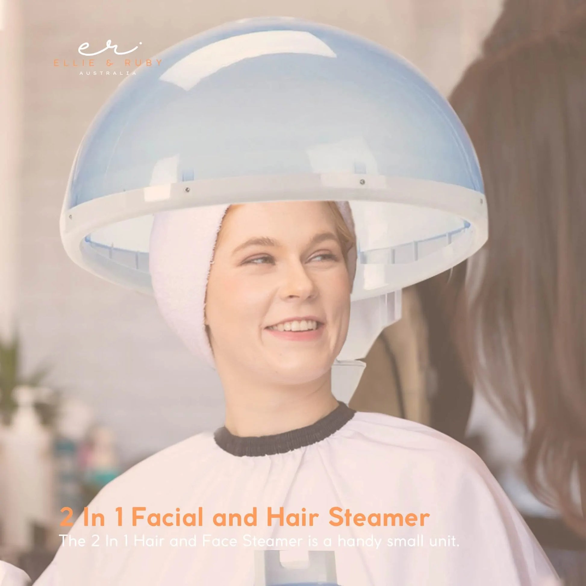 Ellie & Ruby 2-in-1 Facial Hair Steamer Ozone Steam Machine Portable Tabletop - Image 2