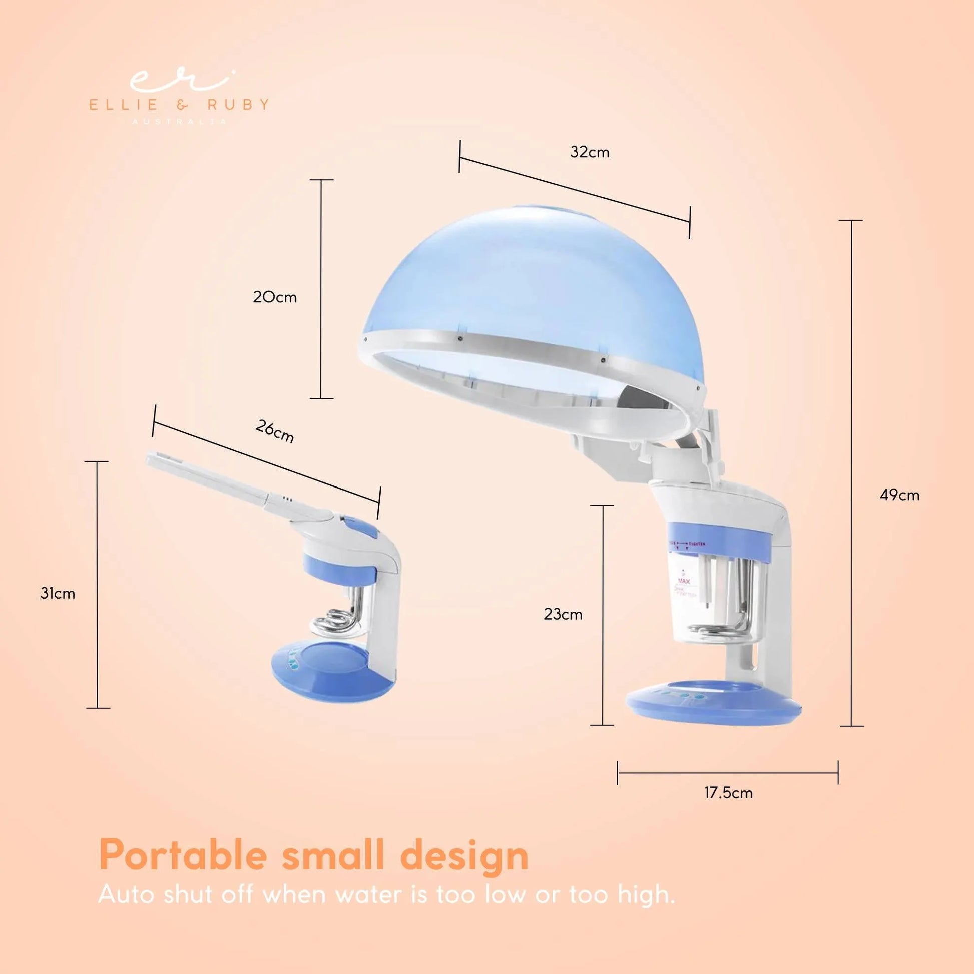 Ellie & Ruby 2-in-1 Facial Hair Steamer Ozone Steam Machine Portable Tabletop - Image 5