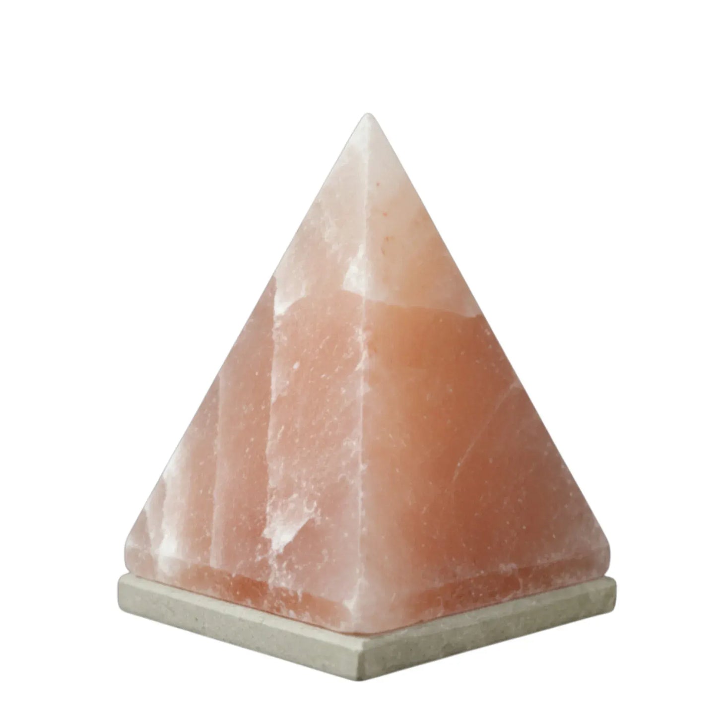 Orku Pyramid Shaped Himalayan Pink Salt Lamp - Hand Carved Night Light - Image 4