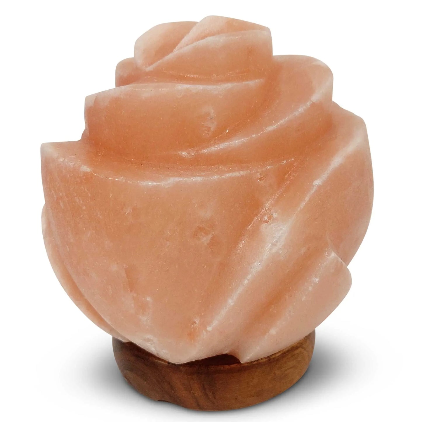 Orku Rose Shaped Himalayan Pink Salt Lamp - Hand Carved Flower Night Light - Image 3