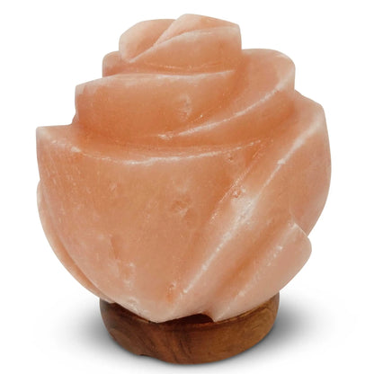 Orku Rose Shaped Himalayan Pink Salt Lamp - Hand Carved Flower Night Light - Image 3