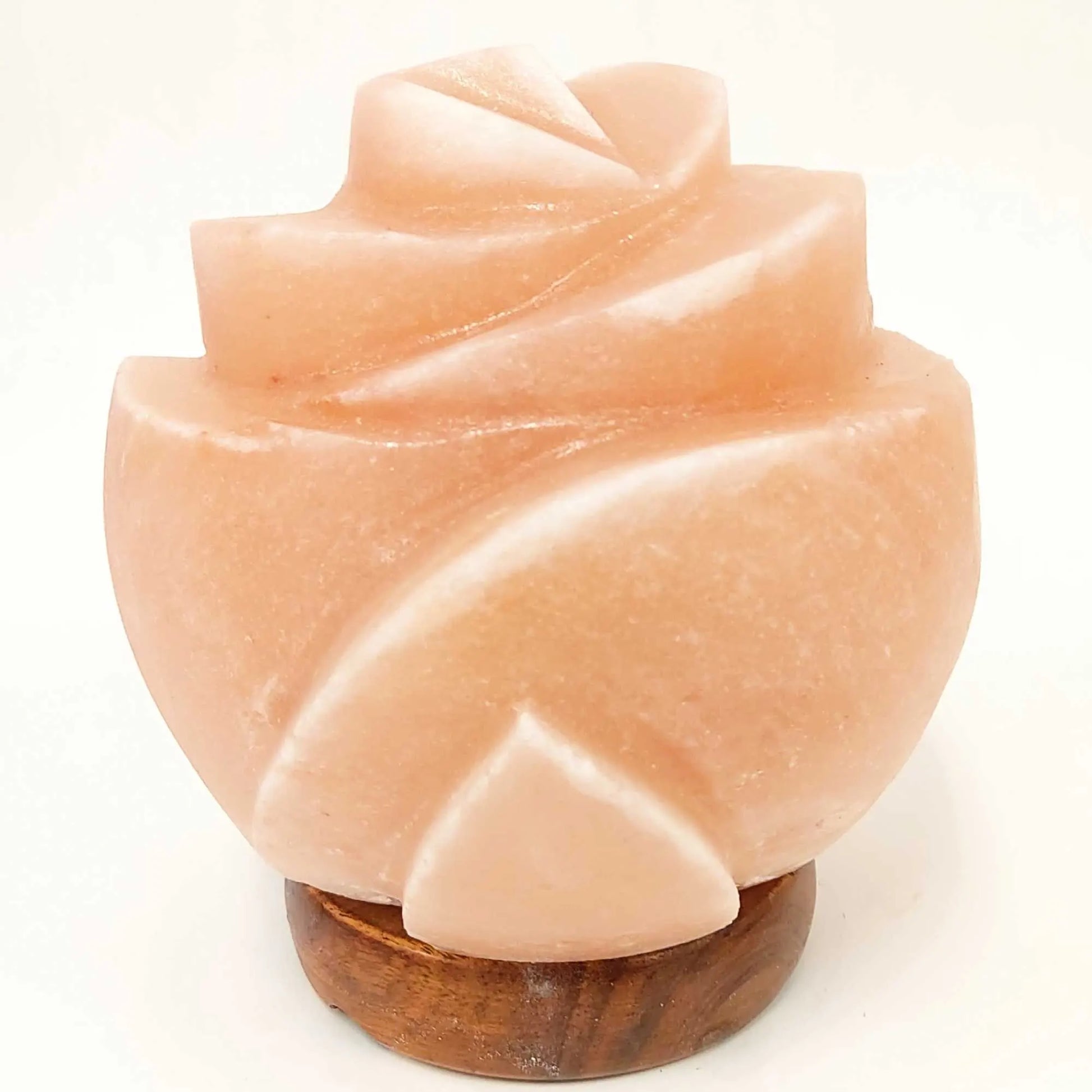 Orku Rose Shaped Himalayan Pink Salt Lamp - Hand Carved Flower Night Light - Image 4