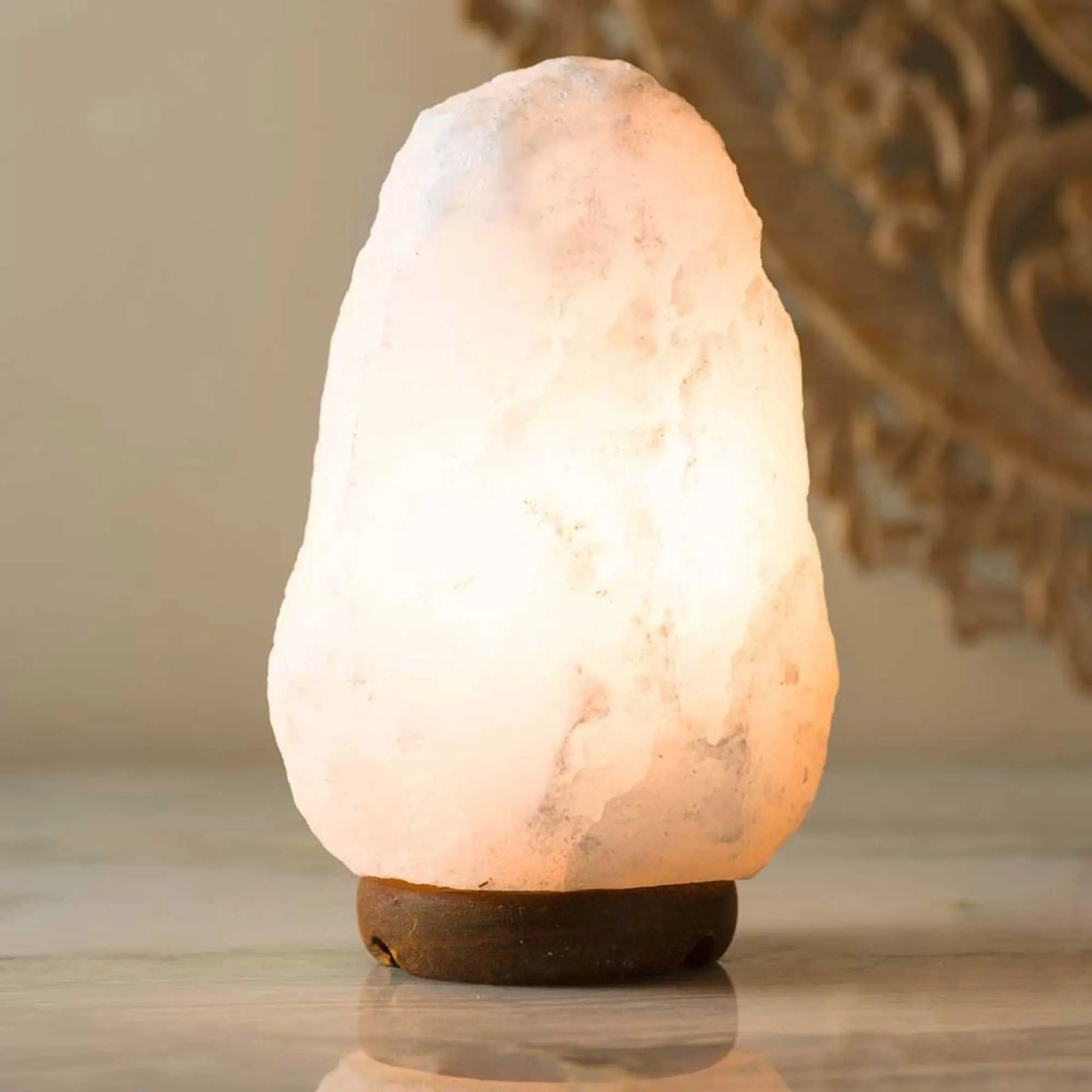 Orku 3-5Kg Himalayan White Salt Lamp - Natural Rock Shape Night Light - Image 2